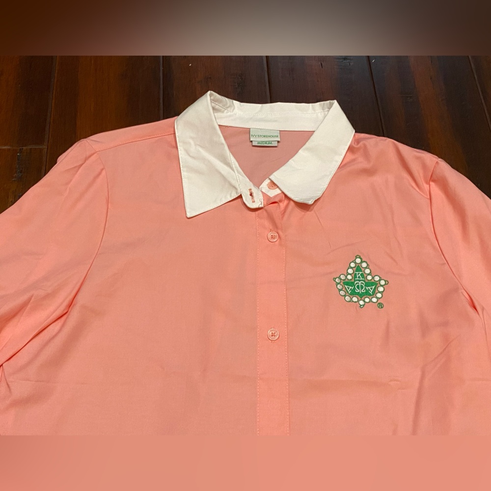 AKA Pink Button Down Shirt - Picture 3 of 4